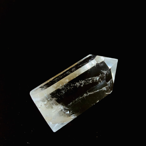 【一点物】ライトニング 水晶  雷水晶  六角柱 ポイント ✩.*˚天然石 ライトニングクリスタル（雷水晶）ダブルポイント 六角柱 | うさぎ屋