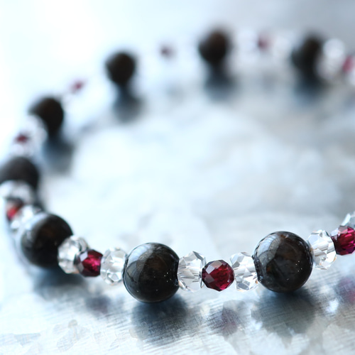 ブラックルチルクォーツ8ミリ ブレスレット