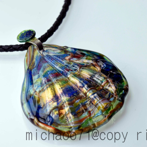 とんぼ玉 ペンダントトップ michaoo71 (10728-479)ガラス工芸家