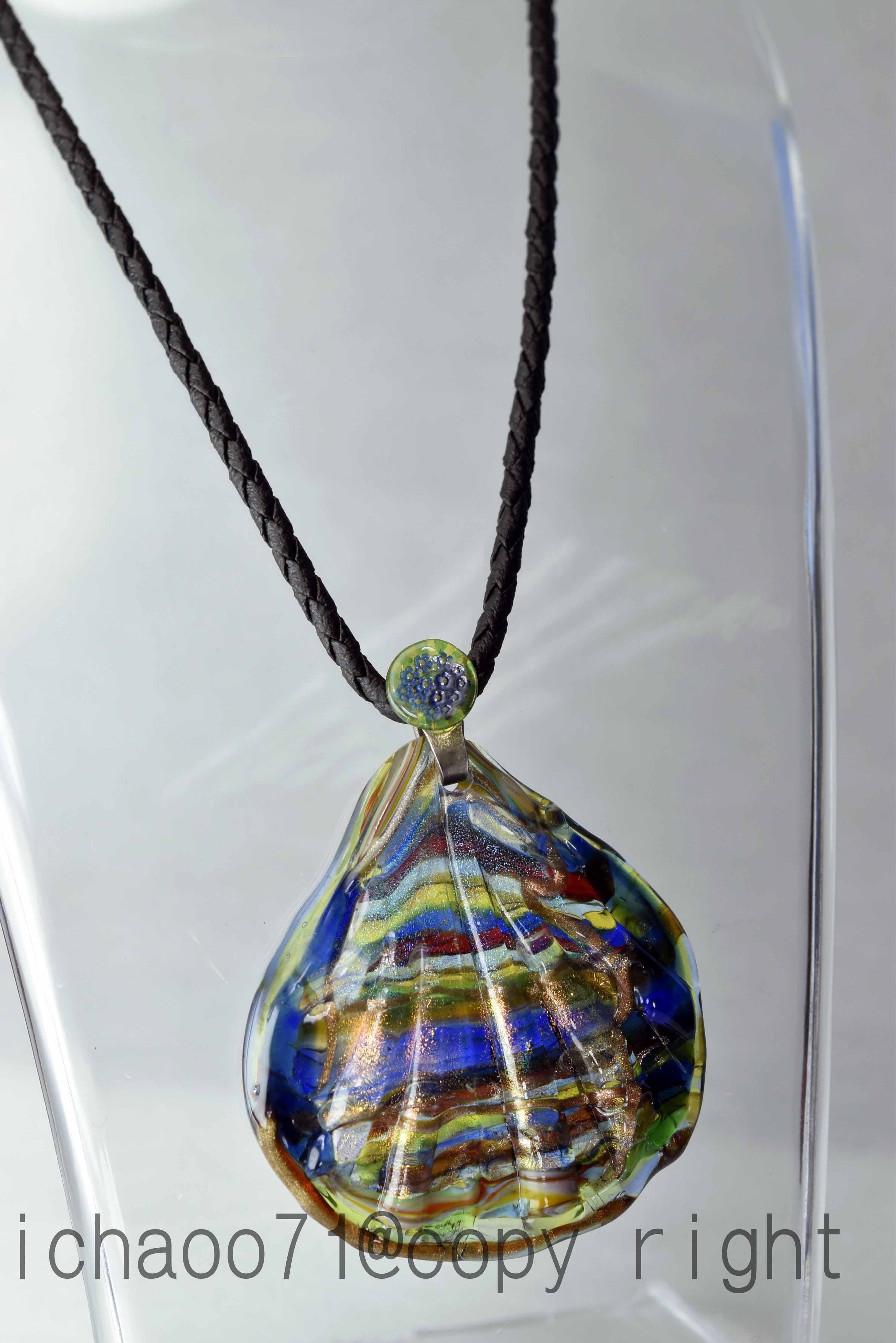 とんぼ玉  ペンダントトップ  michaoo71 (10728-479)ガラス工芸家創作 ハンドメイド 一点物