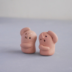 かしげハニワ ２体セット ※受注制作 2枚目の画像
