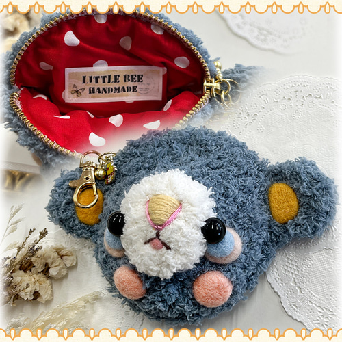 little bee☆ふわもこあみぐるみくまこポーチ☆ ポーチ littlebee88