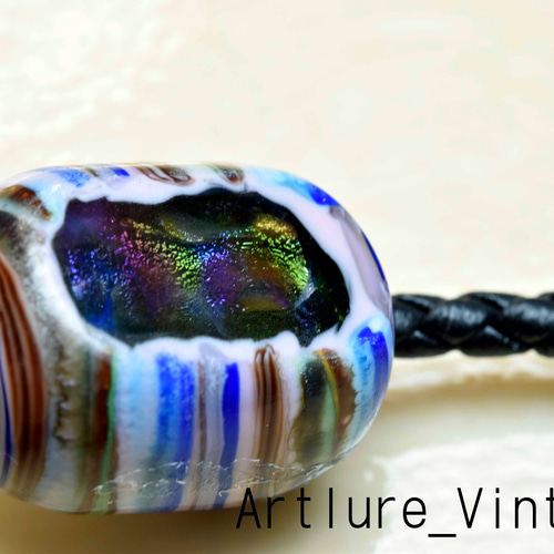 とんぼ玉 ペンダントトップ michaoo71 (10414-477)ガラス工芸家創作