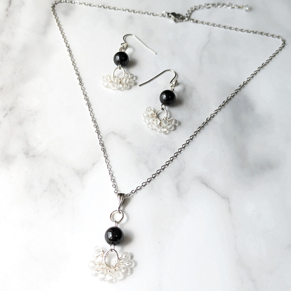 18kトルマリン ネックレス イヤリング セット トルマリンネックレス、イヤリングセット