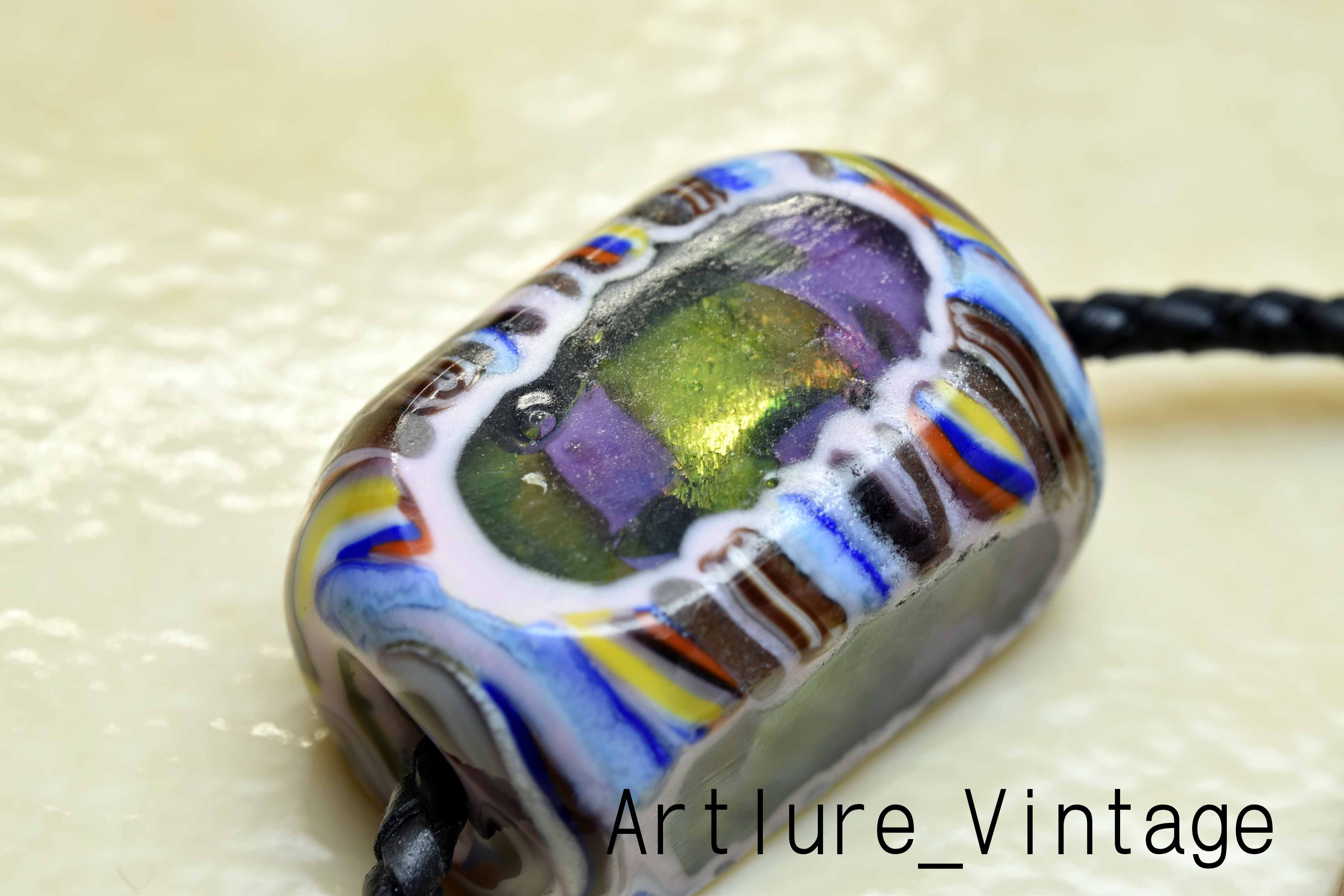 とんぼ玉  ペンダントトップ  michaoo71 (10412-477)ガラス工芸家創作 ハンドメイド 一点物