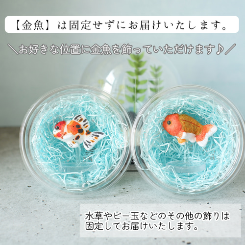 ◌金魚の涼飾り◌ ランチュウ 和紙アクアリウム/箱庭 和紙インテリア