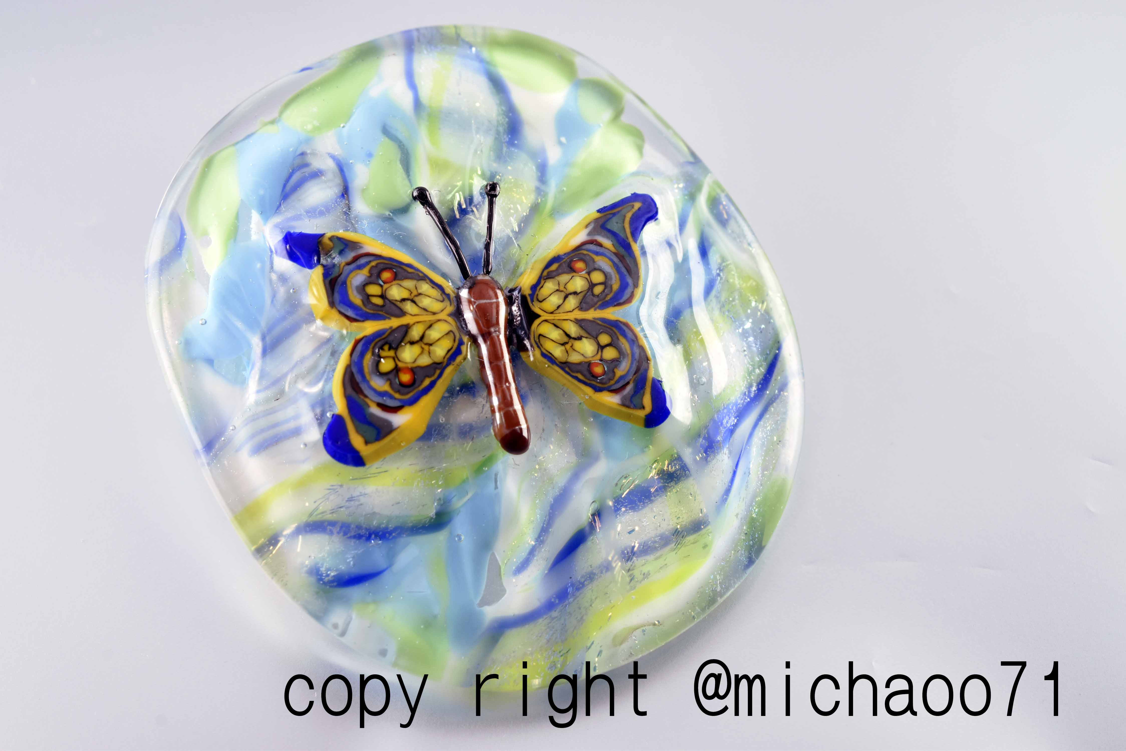 とんぼ玉  ペンダントトップ  michaoo71 (10758-489)ガラス工芸家創作 ハンドメイド 一点物 37,700円