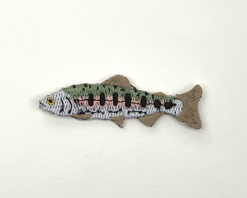 刺繍ワッペン○ヤマメ○淡水魚○釣り ワッペン・アップリケ 茶虎堂