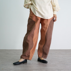 UZUiRO 1本刺し子カーブパンツ/バルーンパンツ UZUiRO 1本刺し子カーブパンツ/バルーンパンツ 一本刺し子