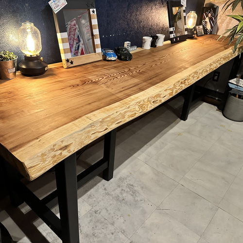 天然杉 無垢材 一枚板 天板 厚3.9〜4cm×巾53cm×長185cm