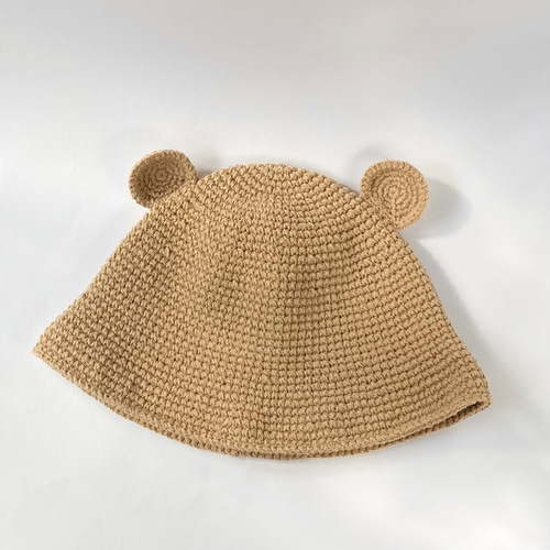 sold プチブライス くま耳麦わら帽子(ココア) くま耳🐻麦わら帽子〜kids〜 - NISHI-YAN'S GALLERY | minne