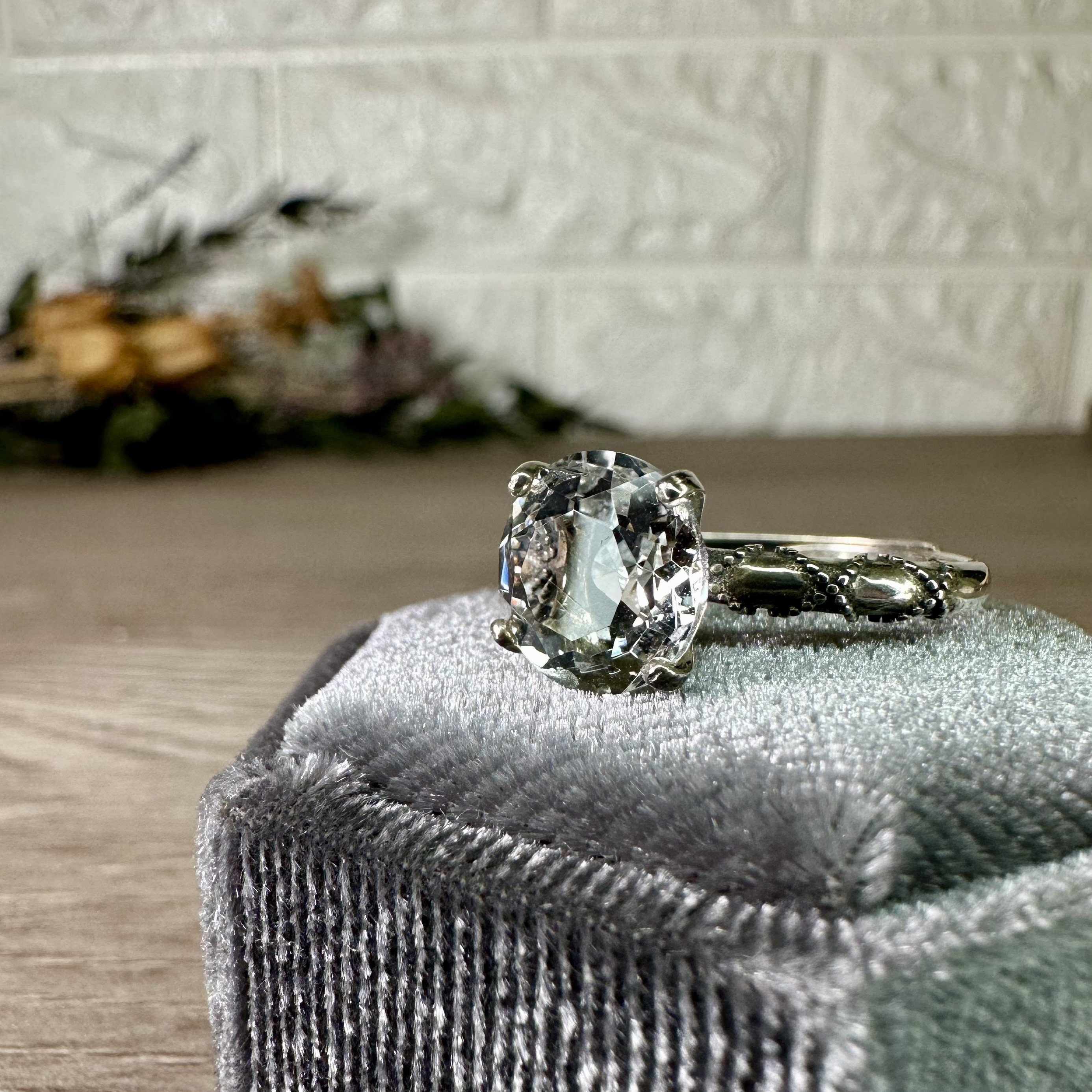 *s925水晶ラウンドリング102