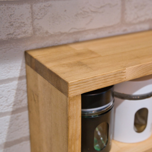 スパイスラック2段 高さ30cm幅45cm【キッチン収納/小物入れ/木製】 棚