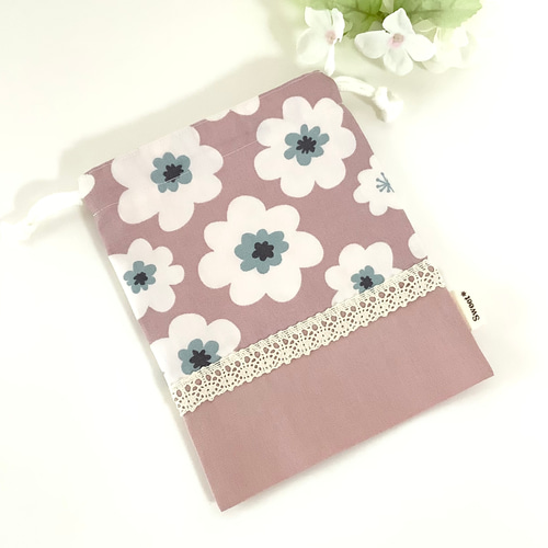 ♪NEW♪♡40×60㎝・北欧風大きなフラワー花柄☆大判ランチセット♡40