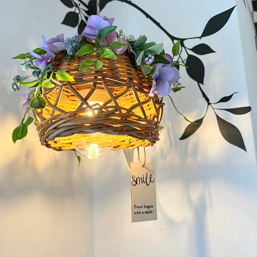 ラタン 花びらデザイン シーリングライト ラタン 花びらデザイン シーリングライト