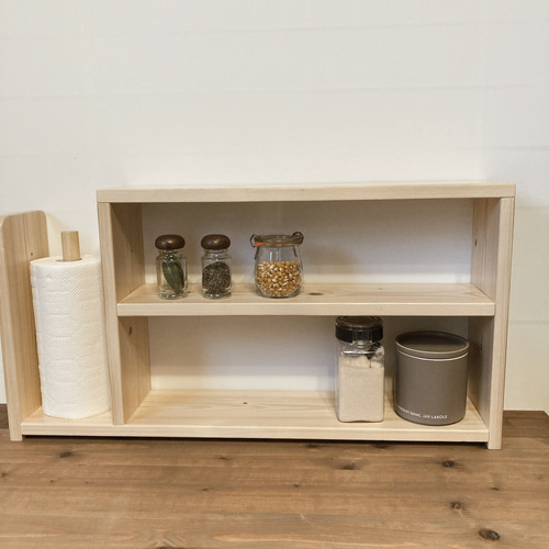 大きいサイズキッチンペーパー収納付きラックスパイスラックカップラック