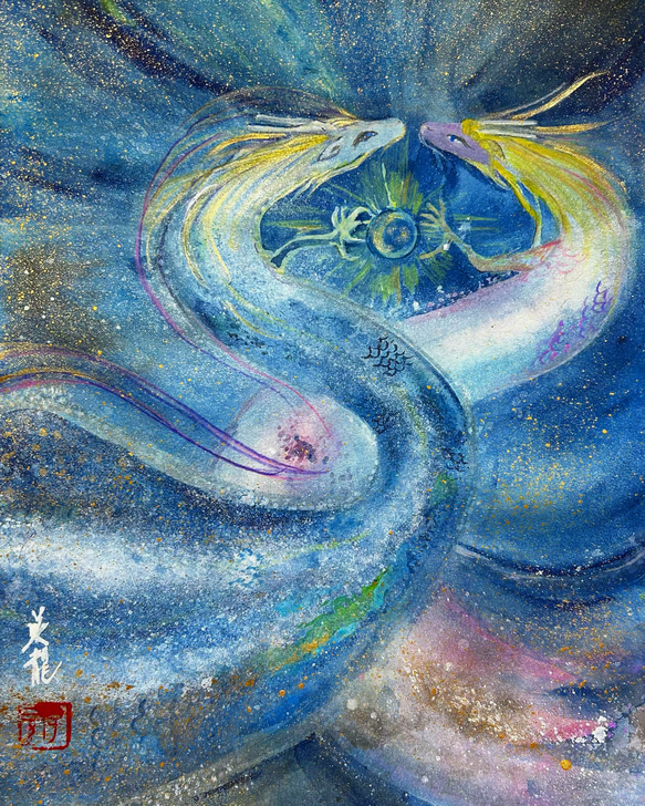 原画「天の川の龍」 絵画 咲龍 通販 18065062｜Creema(クリーマ)