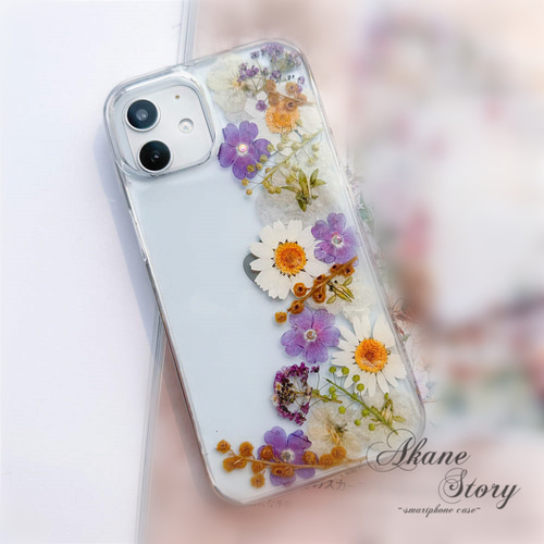 花物語 / 押し花ケース / スマホケース iPhone ケース/ 全機種対応 
