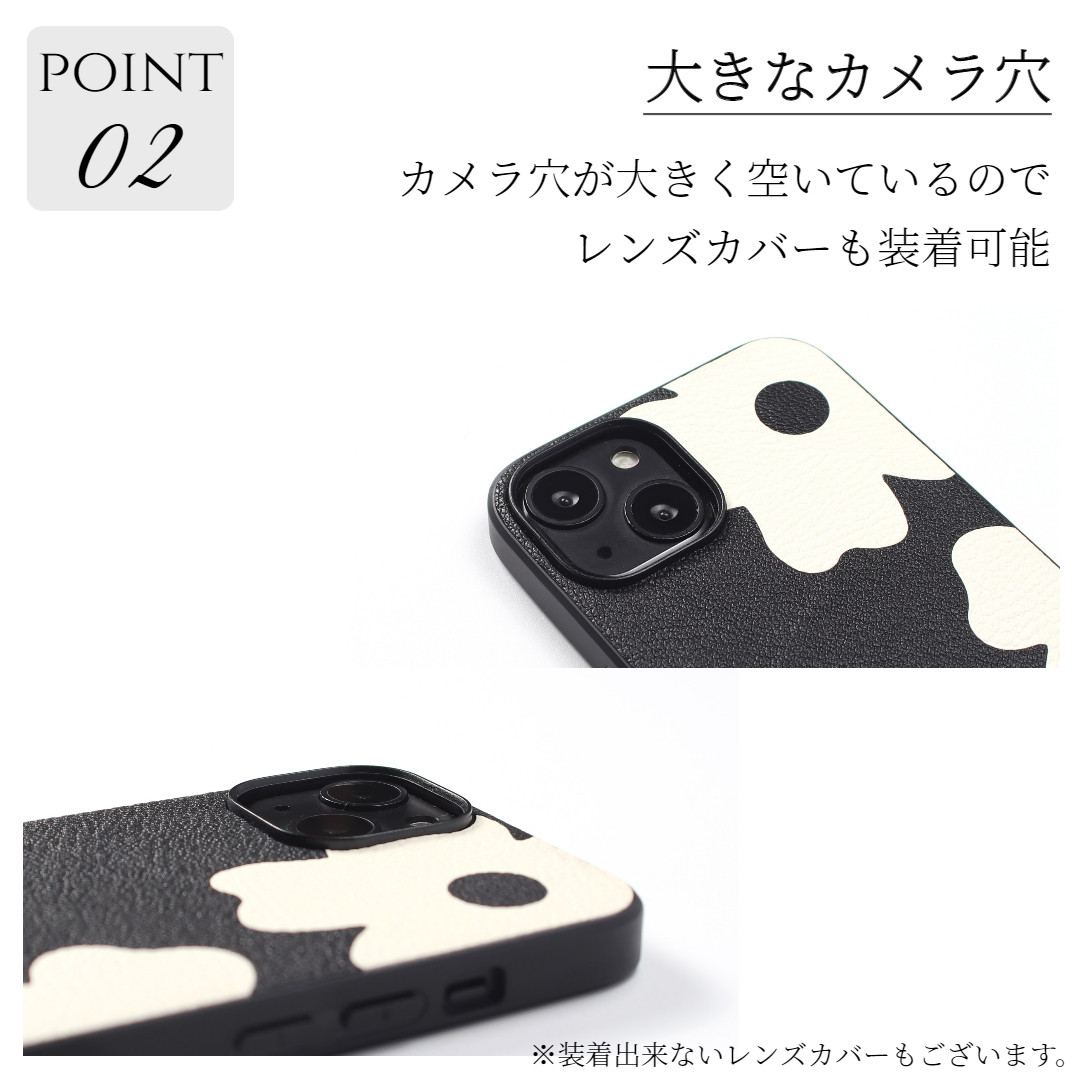 iphone15 ケース 本革 15Pro 15Plus 15ProMAX レザー ゴートレザー 山羊革 花柄 可愛い