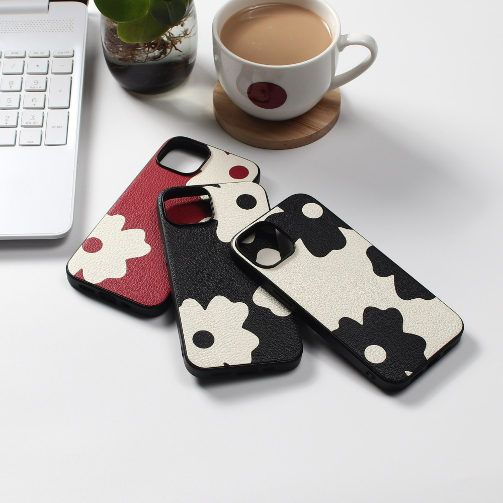 iphone15 ケース 本革 15Pro 15Plus 15ProMAX レザー ゴートレザー 山羊革 花柄 可愛い