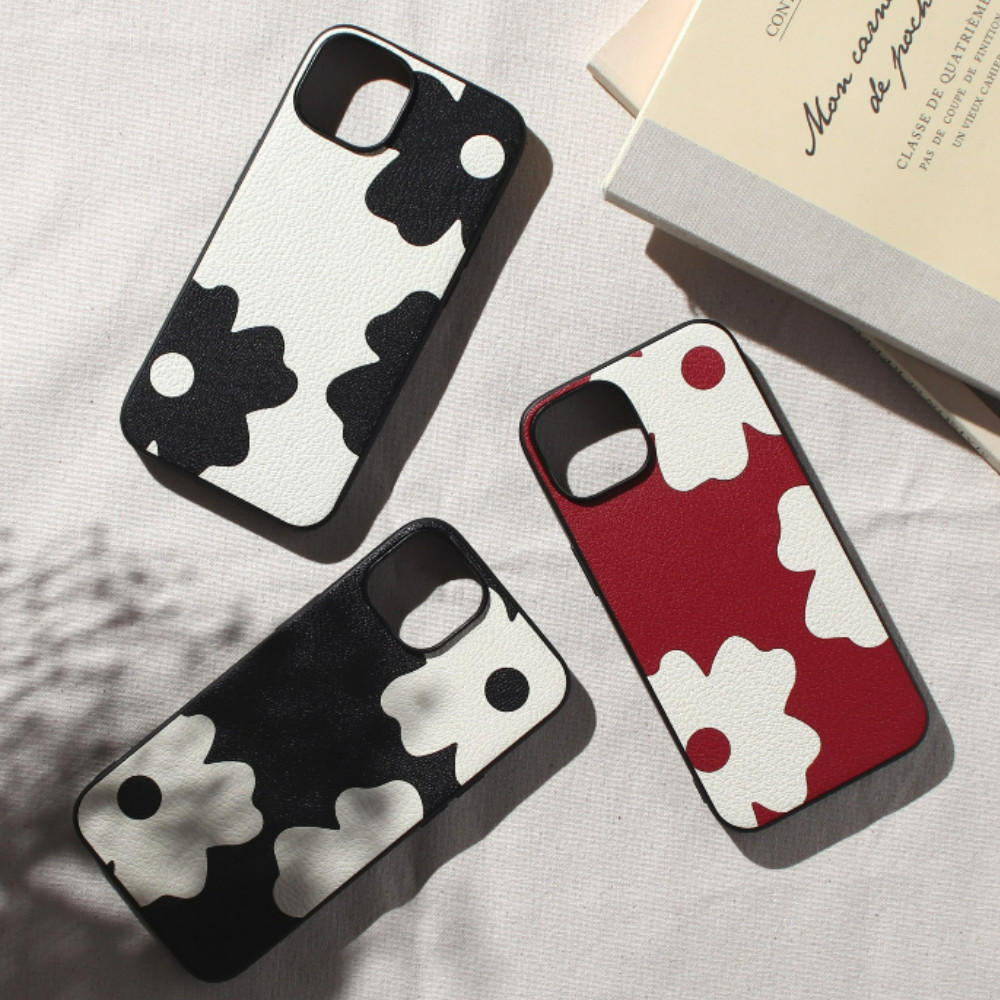 iphone15 ケース 本革 15Pro 15Plus 15ProMAX レザー ゴートレザー 山羊革 花柄 可愛い