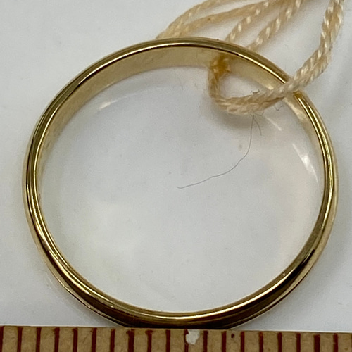 k18YG AU750 18金 イエローゴールド リング ミゾ入り ウェーブ 指輪