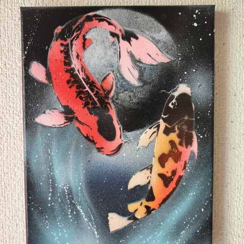 月下の鯉舞 絵画 ArtMistique 通販 18065975｜Creema(クリーマ)