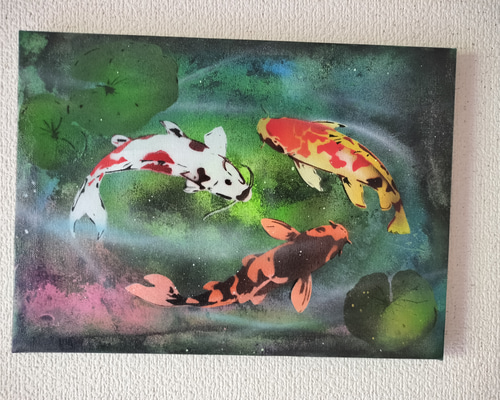 【絵画】ネイチャーアート「錦鯉」原画 絵画】ネイチャーアート「錦鯉」原画 絵画】ネイチャーアート「錦鯉」原画