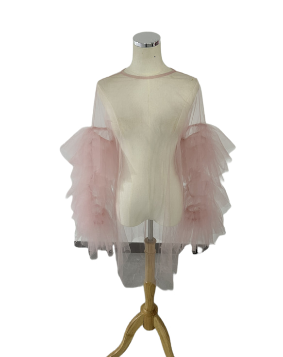 人気上昇！ トップス ピンク ロングスリーブ シアーな美しさ ソフト  
