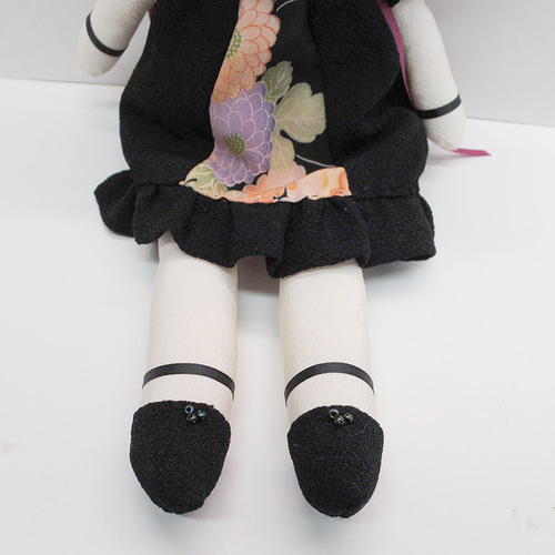 ☆黒のお着物の文化人形さん☆ ☆黒のお着物の文化人形さん☆