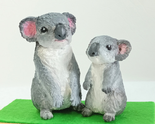 コアラ 親子 陶器 オブジェ 置物 オーストラリア a336be28d8575c05a68618f0832086