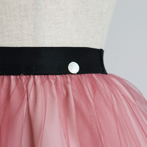 ジョリーミニョン　ギャザー切り替えチュールスカート 色が選べる！フリーサイズ◎】ギャザー切り替えチュールスカート