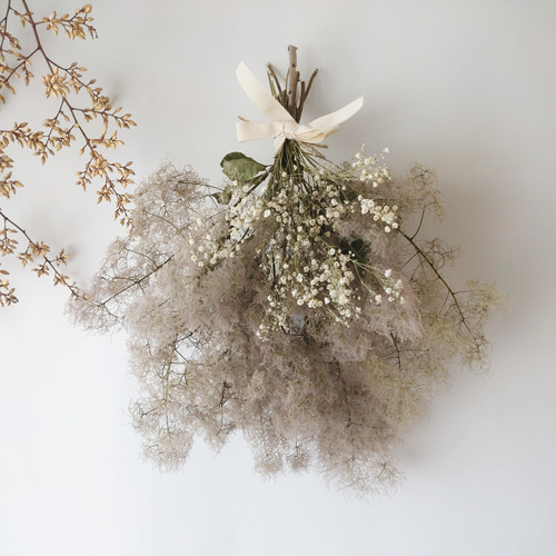 リース　スモークツリー　スワッグ　ブーケ　リースブーケ　ドライフラワー スモークツリー リース ドライフラワー スワッグ ブーケ 楽天市場