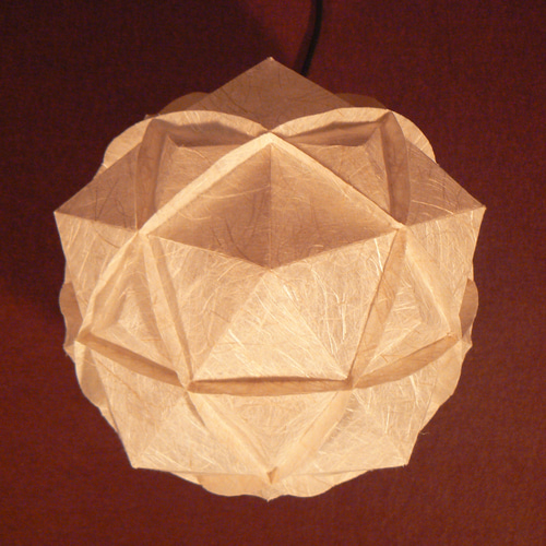 和紙の手作りランプシェード 美濃和紙使用 [稜] 2-1 どこにもない癒し