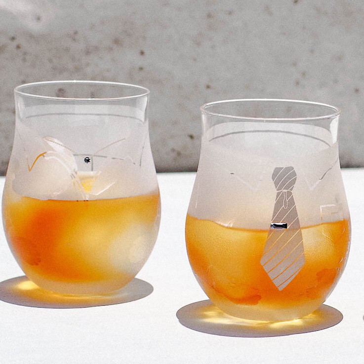 【WEB限定】チャビータンブラーペア／愛嬌のあるぽちゃりグラス／送別会・退職・定年・卒業祝い先生へ／ECST042