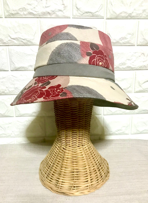 クローシュ】和風薔薇の帽子 裏地オーガンジー ハット tippi button