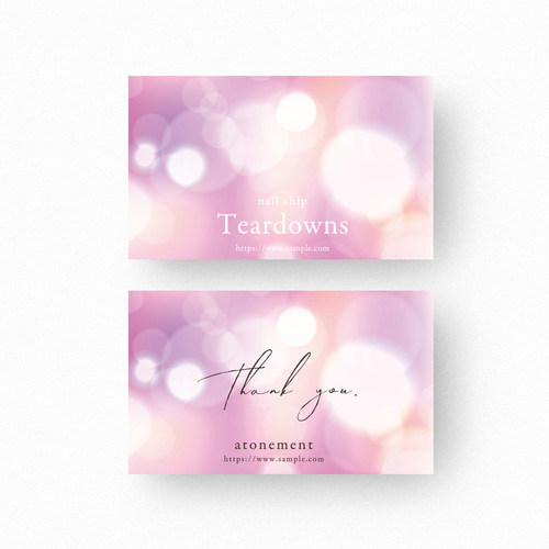 おひとり限定【OO-47】ショップカード／名刺／アクセサリー台紙