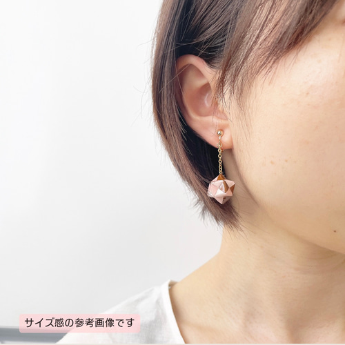 推し色折り紙イヤリング・ピアス イヤリング・ノンホールピアス ミキ