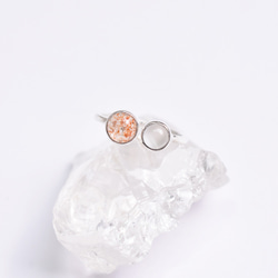 月と太陽の神秘的な輝き！ムーンストーンとサンストーンのシルバー