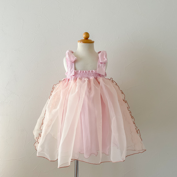 ドレス フリルオーガンジードレス ベビードレス セレモニードレス