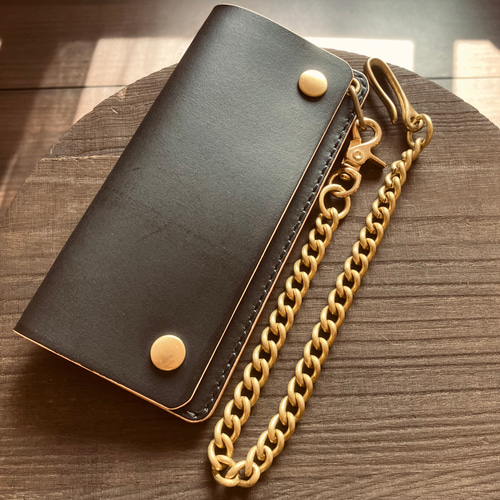 真鍮ウォレットチェーン 2.4 長財布 kawayo 通販 18067336｜Creema