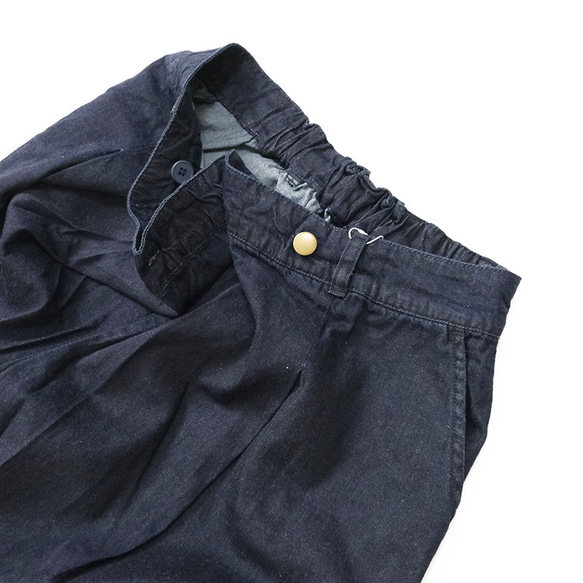 DENIM ラップタックセミワイドパンツ デニム vent blanc VBP243397 ヴァンブラン blanc ヴァンブラン