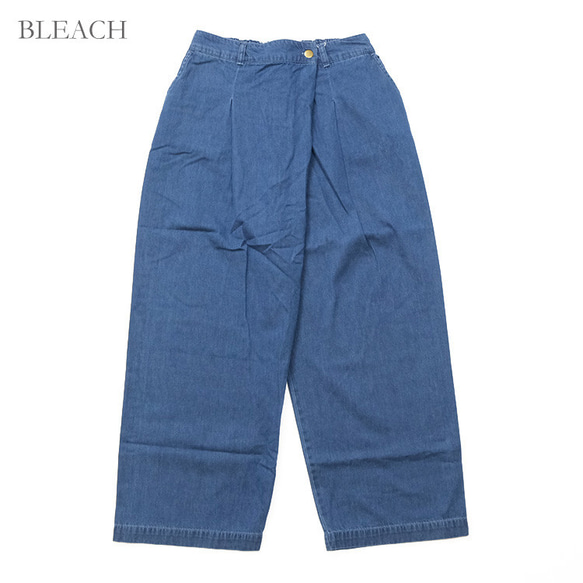 DENIM ラップタックセミワイドパンツ デニム vent blanc VBP243397 ヴァンブラン blanc ヴァンブラン