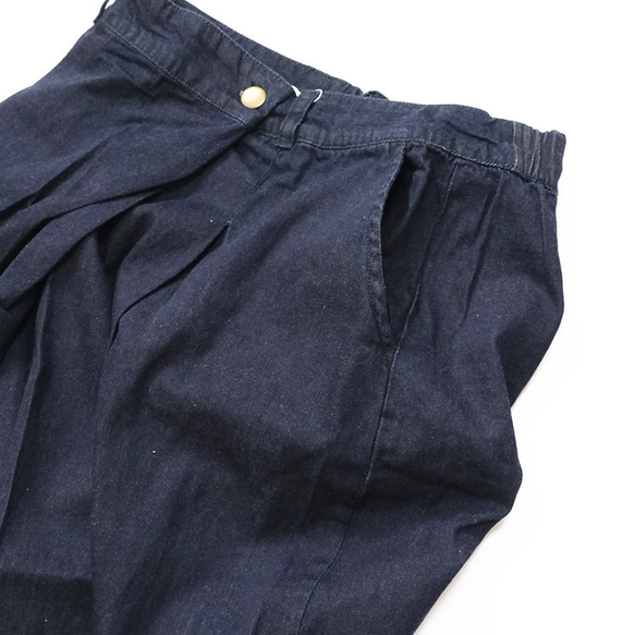 DENIM ラップタックセミワイドパンツ デニム vent blanc VBP243397 ヴァンブラン blanc ヴァンブラン