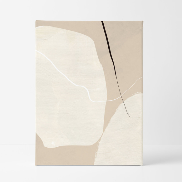 北欧 アートポスター【 abstract shape art beige 】 抽象画 北欧ポスター　ベージュ 7枚目の画像