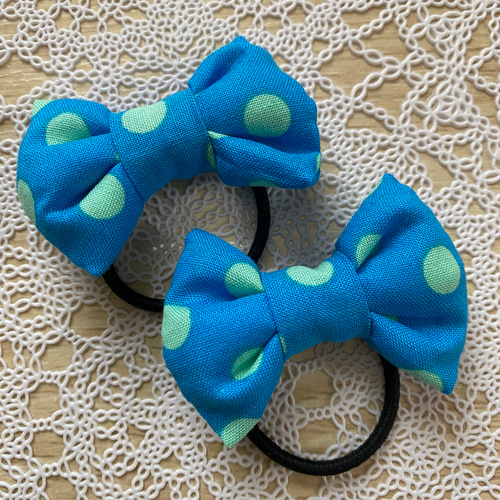 確認　ヘアゴム ヘアリボン ツインテール　864　ドット　水玉　ネイビー 確認 ヘアゴム ヘアリボン ツインテール 864 ドット 水玉 ネイビー