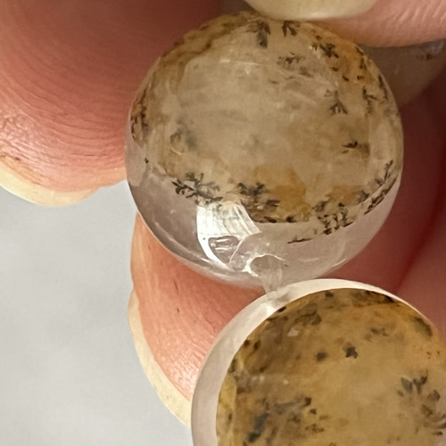 大玉美品！　ライモナイトデンドリティックインクォーツブレス　15mm 大玉美品！ ライモナイトデンドリティックインクォーツブレス 15mm