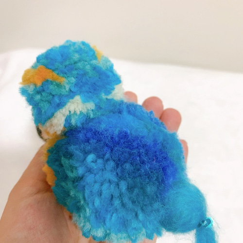 【楽天カード分割】 一点物かわいいカワセミさん 手乗りサイズ ぽんぽんぬいぐるみ フェルト
