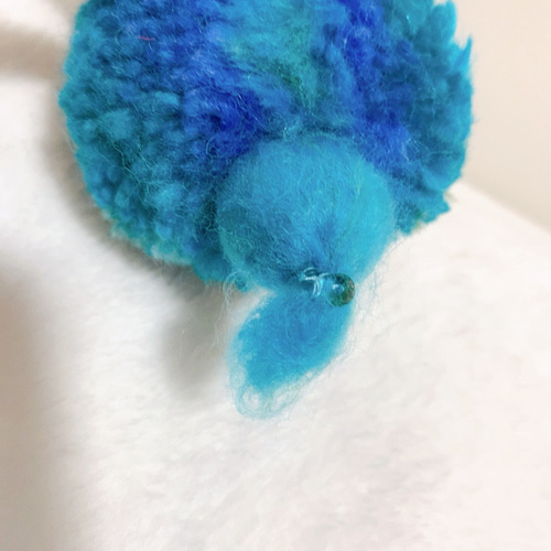 一点物かわいいカワセミさん ぽんぽんぬいぐるみ 手乗りサイズ 羊毛