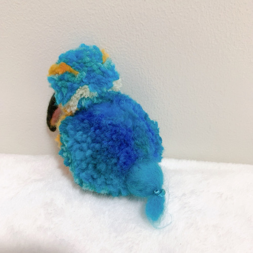 一点物かわいいカワセミさん ぽんぽんぬいぐるみ 手乗りサイズ 羊毛